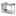 INOXI Work table with splashback, cabinet with three drawers and undershelf - drawers on left side | 1700x700 mm