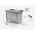 INOXI Work table with splashback, cabinet with sliding doors | 1800x600 mm