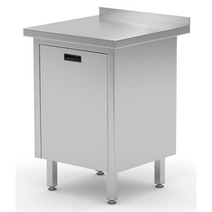 INOXI Work table with splashback and tiltable waste bin | 430x600 mm INOXI Work table with splashback and tiltable waste bin | 430x600 mm