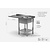 INOXI Table with sink, undershelf and space for fridge or dishwasher - sink on right side | 1500x600 mm