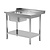 INOXI Loading table for dishwashers with sink and undershelf - right | 1200x760 mm