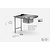 INOXI Loading table for dishwashers with sink on two legs - left | 1000x760 mm