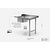 INOXI Loading table for dishwashers with sink on two legs - right | 1400x760 mm