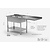 INOXI Table with two sinks, undershelf and space for fridge or dishwasher - sinks on left side | 1600x600 mm