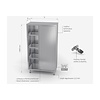INOXI Szafa magazynowa ze stali nierdzewnej z drzwiami suwanymi o wymiarach 1200x700x(h)1800 mm
