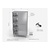 INOXI Stainless steel storage cupboard with partition and sliding doors, dimensions 900x500x(h)2000 mm