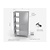 INOXI Stainless steel double-sided cupboard with partition and sliding doors, dimensions 900x600x(h)2000 mm
