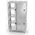 INOXI Stainless steel double-sided cupboard with partition and sliding doors, dimensions 900x700x(h)1800 mm