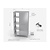 INOXI Stainless steel double-sided cupboard with partition and sliding doors, dimensions 1200x600x(h)1800 mm