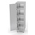 INOXI Szafa magazynowa ze stali nierdzewnej z drzwiami na zawiasach o wymiarach 400x500x(h)1800 mm