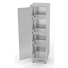 INOXI Stainless steel storage cupboard with hinged doors, dimensions 500x500x(h)1800 mm