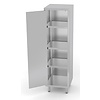 INOXI Stainless steel storage cupboard with hinged doors, dimensions 500x600x(h)2000 mm