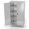 INOXI Stainless steel storage cupboard with hinged doors, dimensions 1000x500x(h)2000 mm