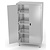 INOXI Stainless steel storage cupboard with hinged doors, dimensions 1000x500x(h)2000 mm