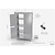 INOXI Stainless steel double-sided cupboard with partition and hinged doors, dimensions 800x600x(h)1800 mm