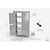 INOXI Stainless steel double-sided cupboard with partition and hinged doors, dimensions 900x500x(h)1800 mm