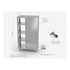 INOXI Stainless steel double-sided cupboard with sliding doors, dimensions 1000x700x(h)1800 mm