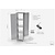 INOXI Stainless steel double-sided cupboard with hinged doors, dimensions 400x700x(h)1800 mm