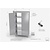 INOXI Stainless steel double-sided cupboard with hinged doors, dimensions 700x500x(h)2000 mm