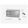 INOXI Wall mounted storage cupboard with sliding doors | 800x300 mm