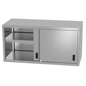 INOXI Wall mounted storage cupboard with sliding doors | 1200x400 mm INOXI Wall mounted storage cupboard with sliding doors | 1200x400 mm