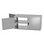 INOXI Double-sided storage cupboard with hinged doors | 700x400 mm