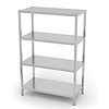 INOXI Storage rack with 4 solid shelves | 1200x400 mm
