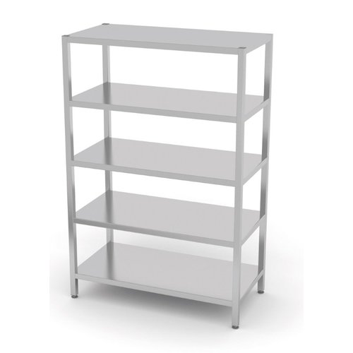 INOXI Storage rack with 5 solid shelves | 1400x500 mm INOXI Storage rack with 5 solid shelves | 1400x500 mm