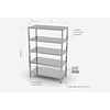 INOXI Storage rack with 5 solid shelves | 1400x500 mm
