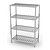 INOXI Storage rack with 4 grating shelves | 1400x400 mm