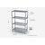 INOXI Storage rack with 4 grating shelves | 1400x400 mm