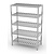 INOXI Storage rack with 5 grating shelves | 800x700 mm