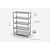 INOXI Storage rack with adjustable shelves, 5 solid shelves | 700x700 mm