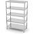 INOXI Storage rack with adjustable shelves, 5 perforated shelves | 900x600 mm