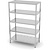 INOXI Storage rack with adjustable shelves, 5 perforated shelves | 1200x600 mm
