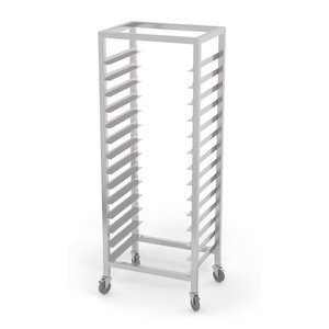 INOXI Regał jezdny na pojemniki GN i tace piekarnicze 22x GN 2/1 | 720x540 mm INOXI Regał jezdny na pojemniki GN i tace piekarnicze 22x GN 2/1 | 720x540 mm