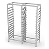 INOXI Regał podwójny na tace piekarnicze 2x14 600x400 mm | 905x610 mm