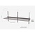 INOXI Single adjustable hanging shelf - with three brackets | 2000x400 mm