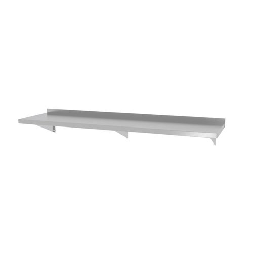 INOXI Single hanging shelf with brackets - with three brackets | 1900x300 mm INOXI Single hanging shelf with brackets - with three brackets | 1900x300 mm