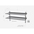 INOXI Hanging shelf with two adjustable shelves - with two brackets | 800x300 mm