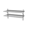 INOXI Hanging shelf with two adjustable shelves - with two brackets | 1000x300 mm
