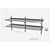 INOXI Hanging shelf with two adjustable shelves - with three brackets | 1600x300 mm