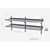 INOXI Hanging shelf with two adjustable shelves - with three brackets | 1800x300 mm