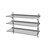 INOXI Hanging shelf with three adjustable shelves - with two brackets | 700x300 mm