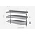 INOXI Hanging shelf with three adjustable shelves - with two brackets | 700x300 mm