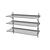 INOXI Hanging shelf with three adjustable shelves - with two brackets | 1500x400 mm