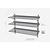 INOXI Hanging shelf with three adjustable shelves - with two brackets | 1500x400 mm
