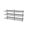 INOXI Hanging shelf with three adjustable shelves - with three brackets | 1800x400 mm
