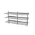 INOXI Hanging shelf with three adjustable shelves - with three brackets | 1800x400 mm