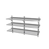 INOXI Hanging shelf with three adjustable shelves - with three brackets | 1900x300 mm